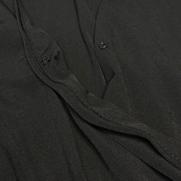 Calvin Klein NWOT Black Jumpsuit Cold Shoulder Wide Leg Pants 14 Split Sleeves - Picture 10 of 12